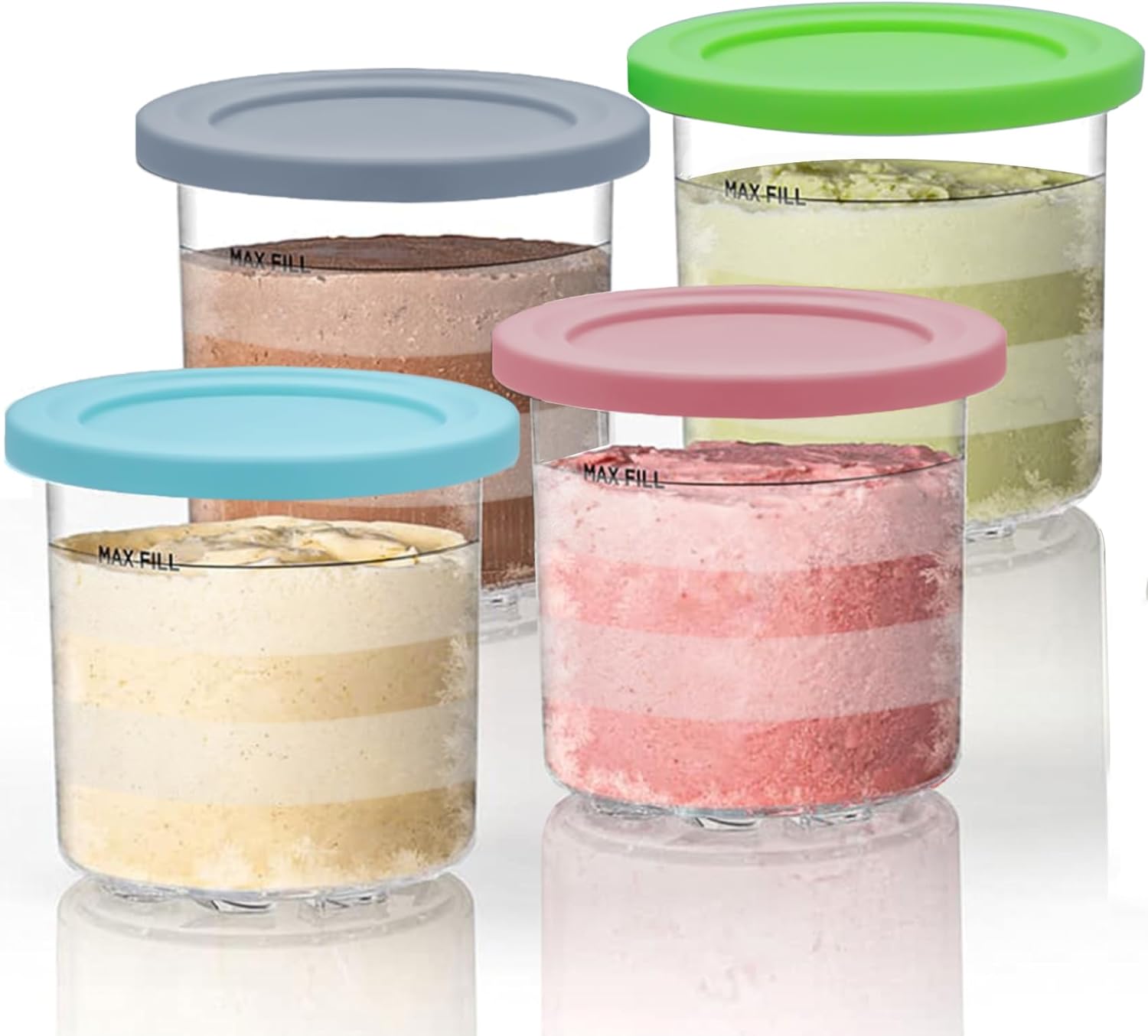 NANOBABY Pint Containers and Lids Replacement Compatible