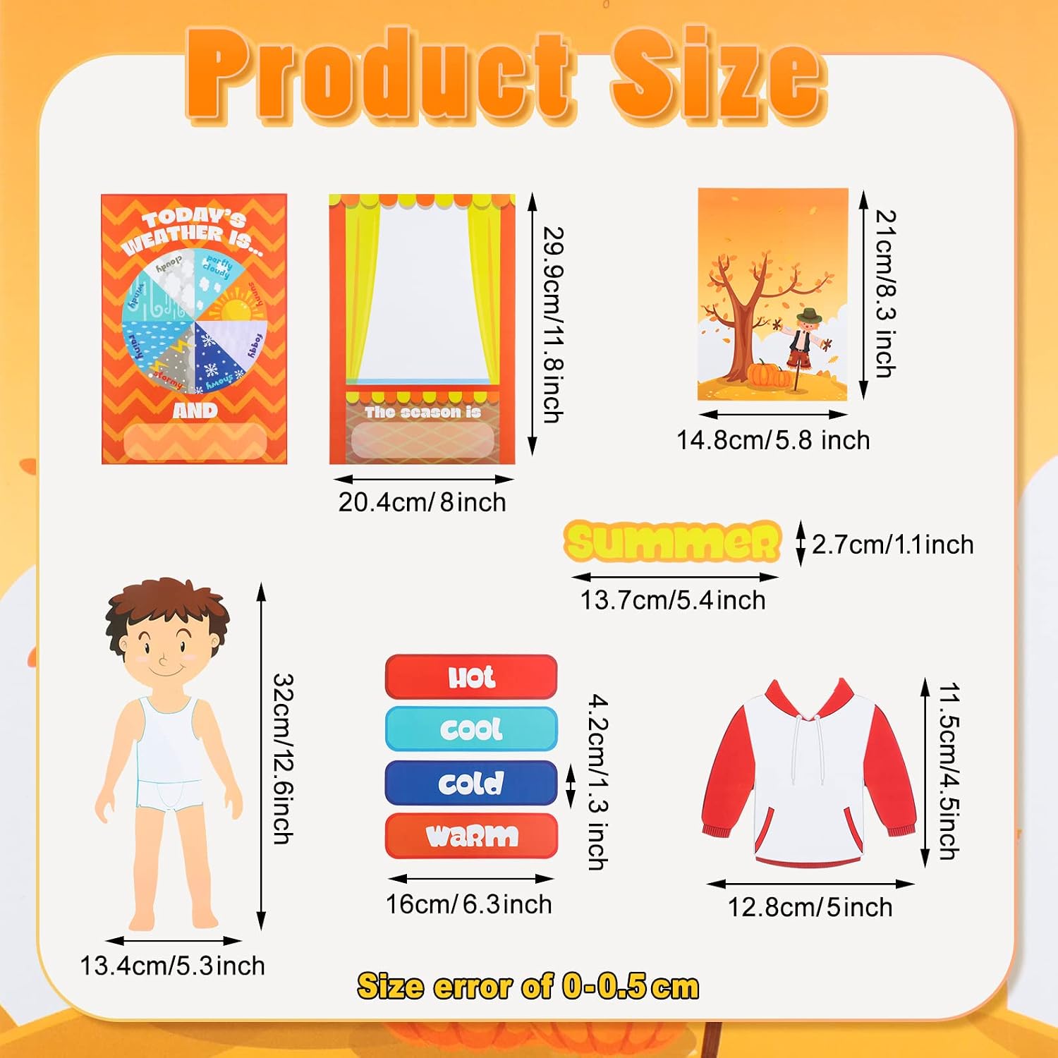 Spakon 103 Pieces Weather Chart Bulletin Board Set for Classroom Dress Weather Chart for Preschool Decoration Seasonal Bulletin Board Cutout Set for 100th Day of School Wall Decor (Nice Style)