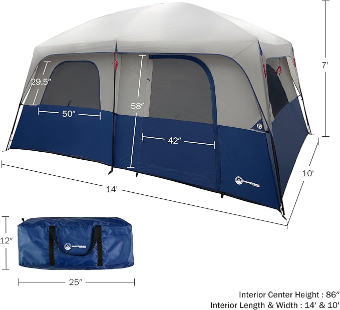 Carpa para 10 Personas - Tienda de Campaña Familiar con Divisor y Doble Puerta miniatura 5