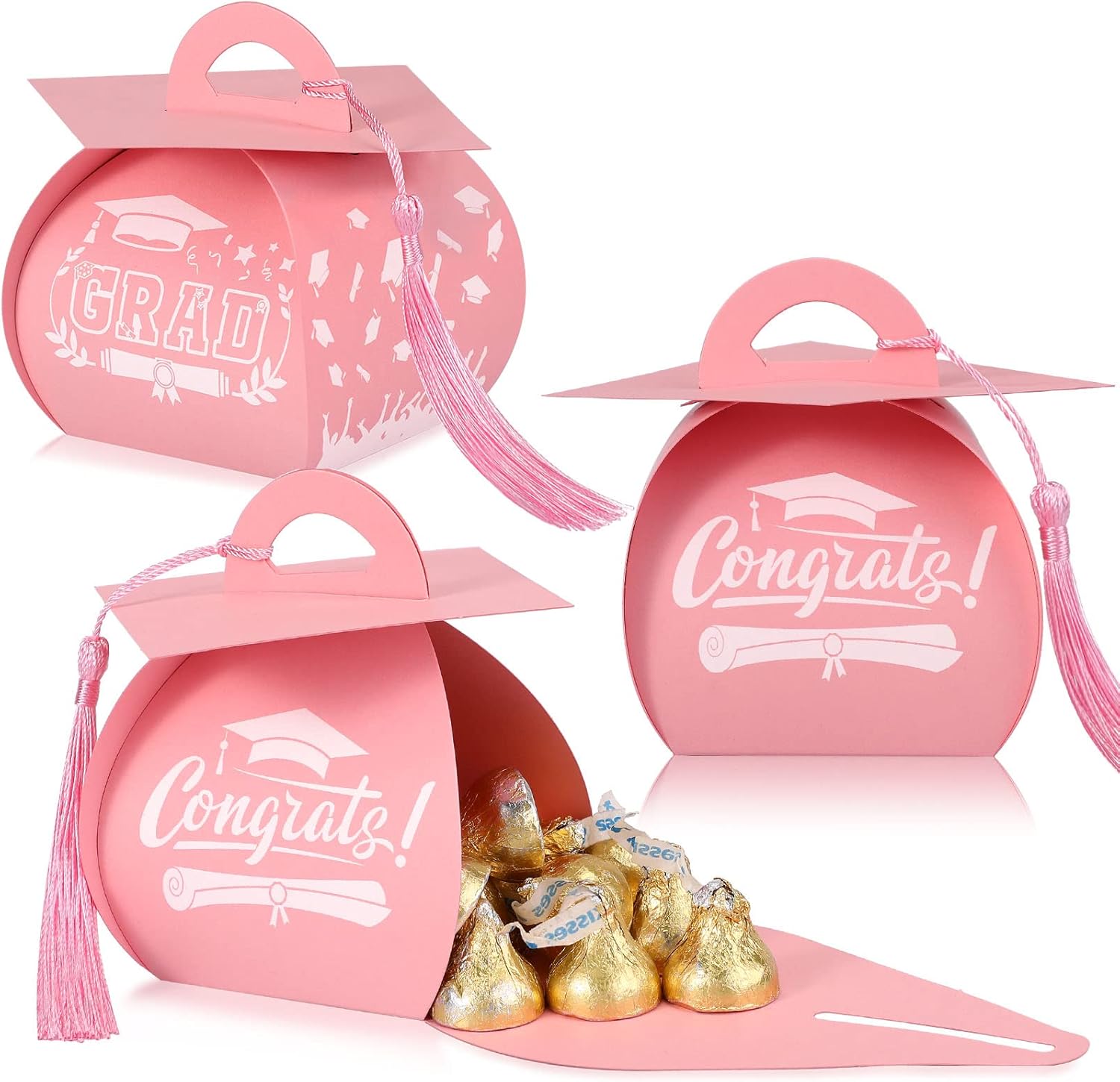 30 Pieces Graduation Cap Candy Box 2024 Graduation Prom Boxes Party Favors