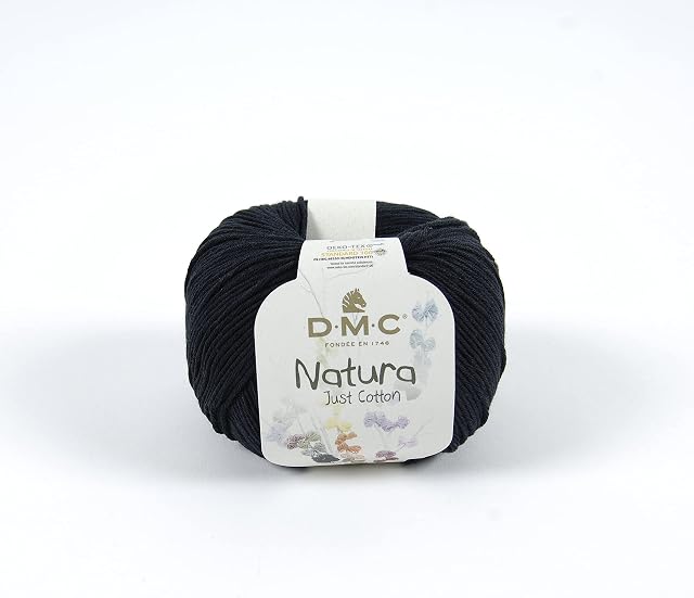 DMC Natura Yarn, 100% Cotton, Noir (N11), 50g