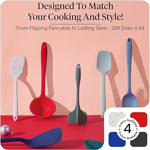 Miniatura 6 de GIR: Consiguelo Bien Juego de 5 Piezas de Utensilios de Cocina Esenciales de Silicona - Cucharón, Espátula, Volteador, Cuchara y Cuchara Espatulada