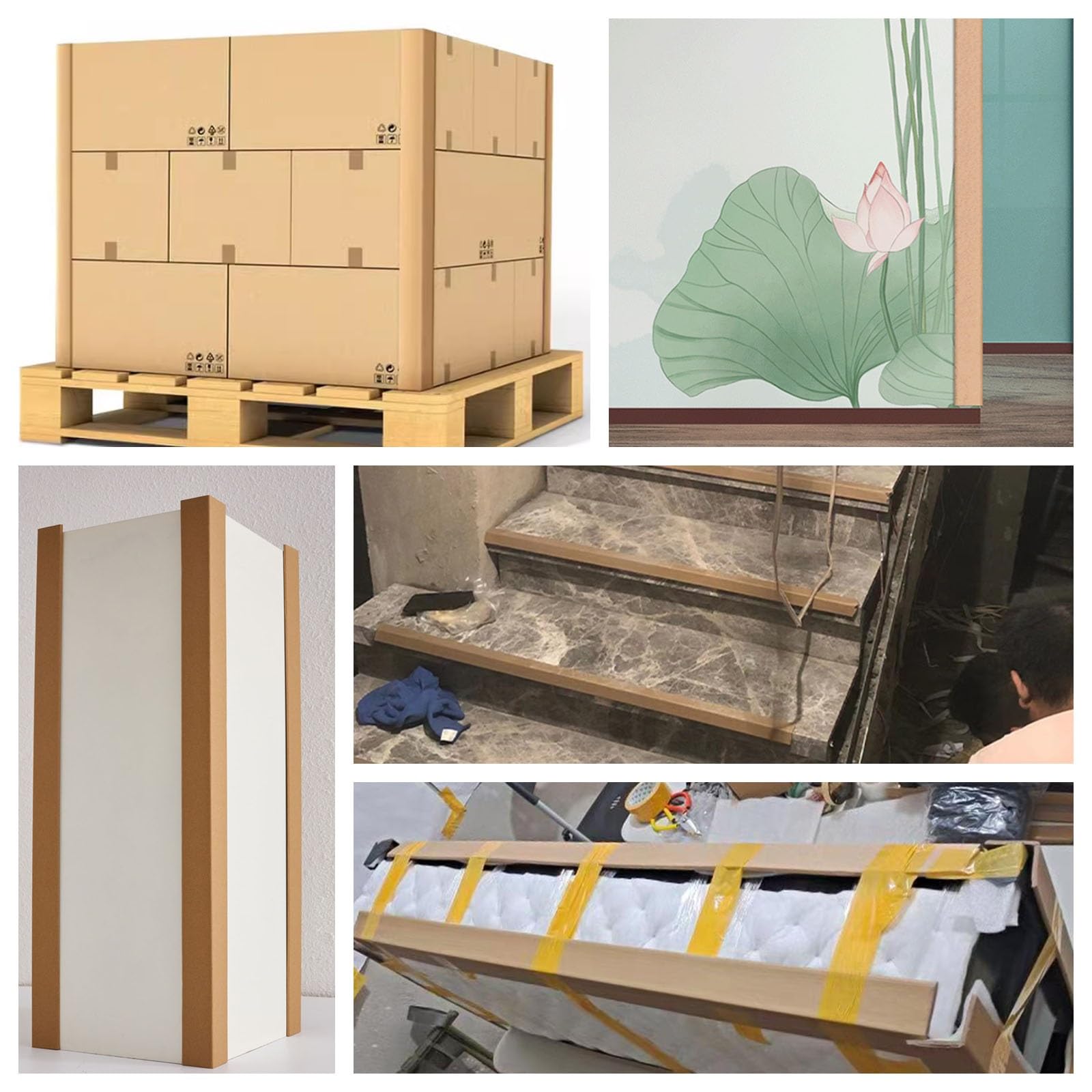 protection d'angle en carton 100/200 ensembles de protecteurs de palettes en carton pour coin de mur d'entrepôt, protecteur de bord en carton en forme de L L 10 40 90 140 CM, pare-chocs de protection