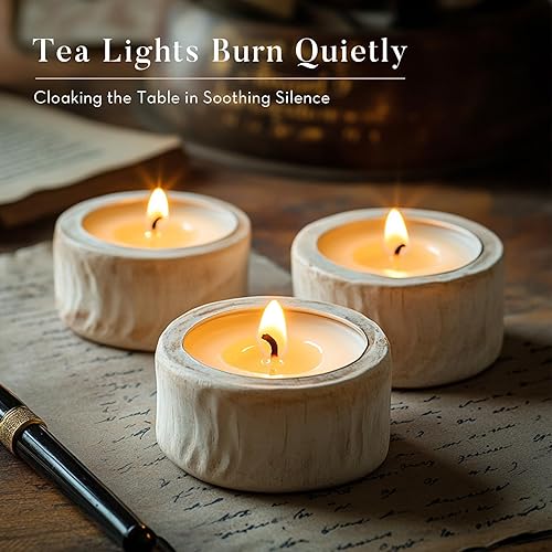 Miniatura 5 de Paquete de 100 velas de té 4.5 horas de combustión larga Quemar limpias Velas blancas sin perfume, pequeñas velas de té blancas a granel para cera