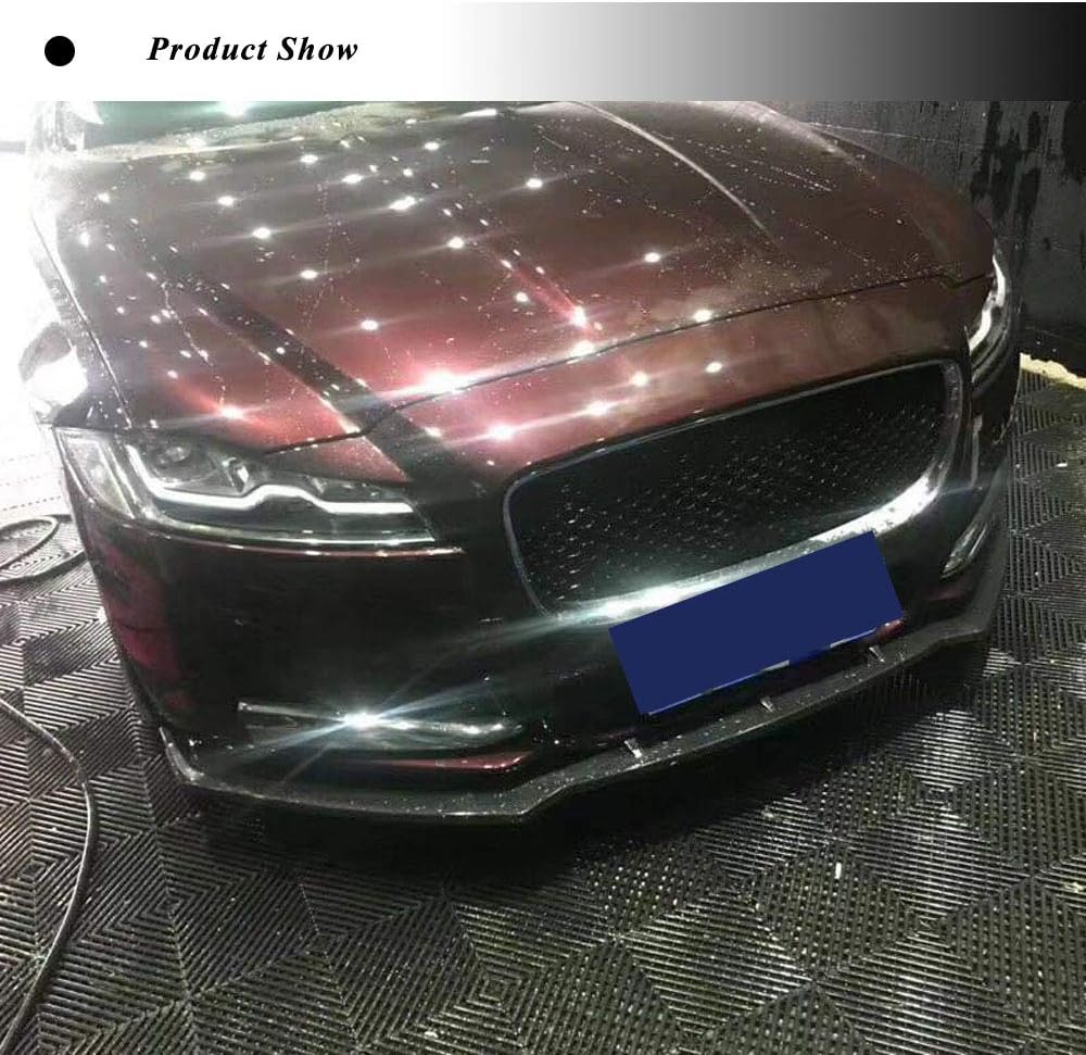 X260 CF Front Lip, fits Jaguar XF XFL Sedan 2016-2019 Carbon Fiber Front Chin Spoiler Bumper Cover Protector