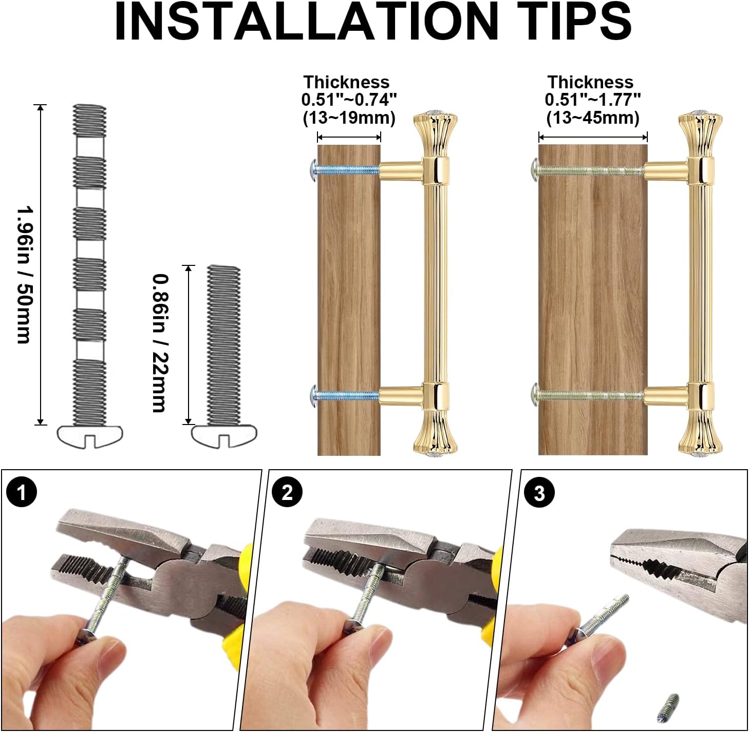 4 Pack Kitchen Cabinet Handles Gold, Crystal Dresser Drawer Pulls, Modern Bathroom Cabinet Handles, Kitchen Hardware for cabinets, Zinc Alloy Pull (4, Gold, 3.78"(96mm) Hole Center)