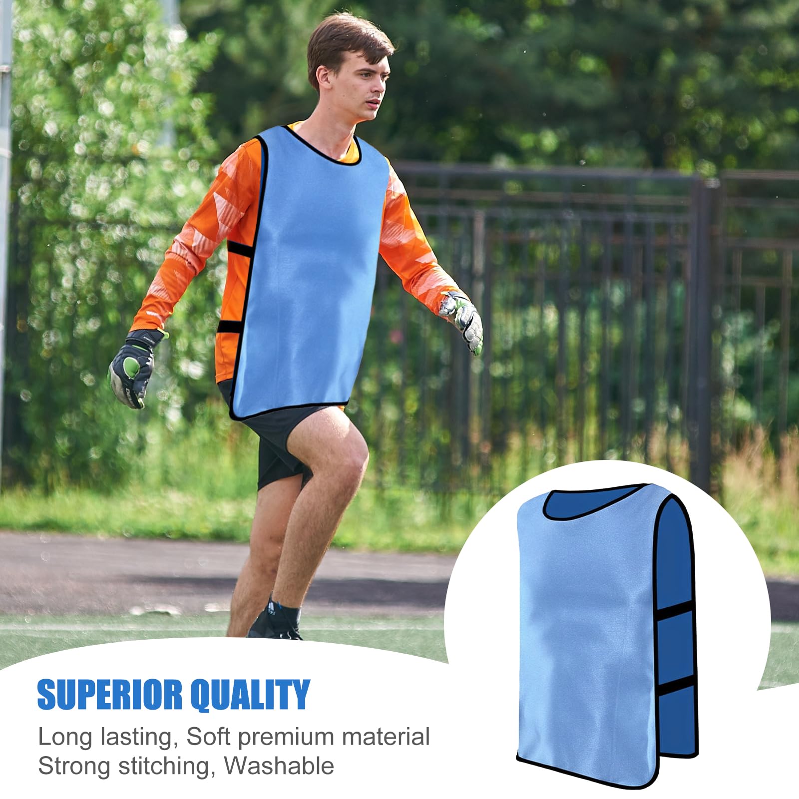 Petos Futbol Adultos XL Transpirables, Chaleco Entrenamiento Deportivo para Baloncesto Rugby