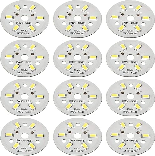Vista 10 de Bettomshin 1 unids LED chip módulo 5730 COB circular 7 W 300 mA aluminio naturalmente blanco 4000 K alta potencia lámpara reflector 1.97 pulgadas