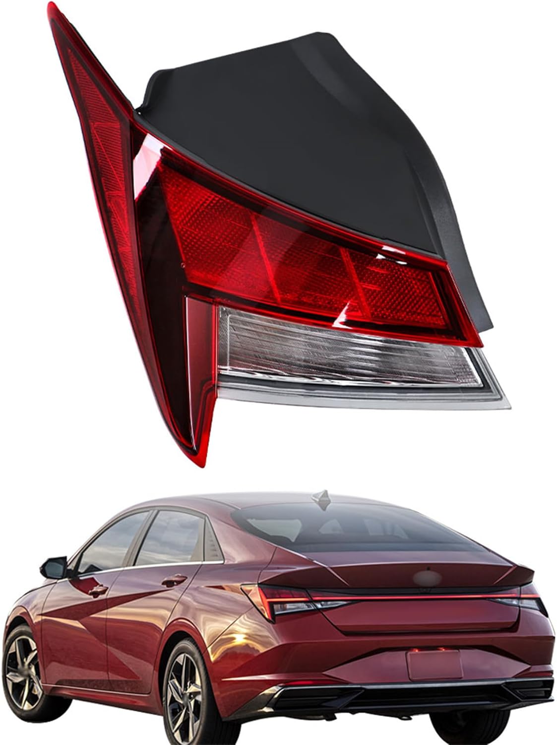 Silscvtt Left Tail Light Replacement for Hyundai Elantra 2021-2023 Brake Lamp Driver Side 92401-AB000 HY2804169