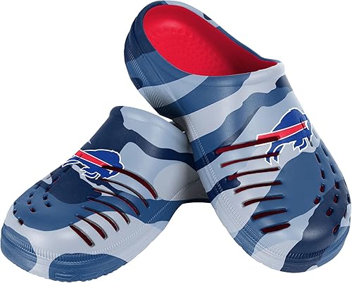 Miniatura 102 de FOCO - Sandalias de agua de jardín con logotipo de equipo de la NFL, para hombre Camuflaje tonal,logotipo grande de bloque