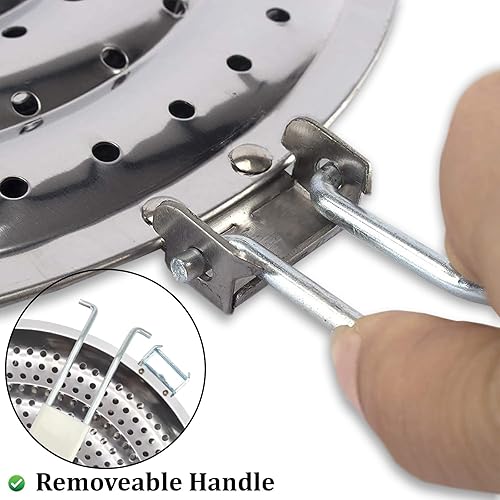 Miniatura 4 de Home-X Difusor de calor de acero inoxidable para estufa de gas y eléctrica, placa adaptadora de placa de inducción de distribución uniforme de calor