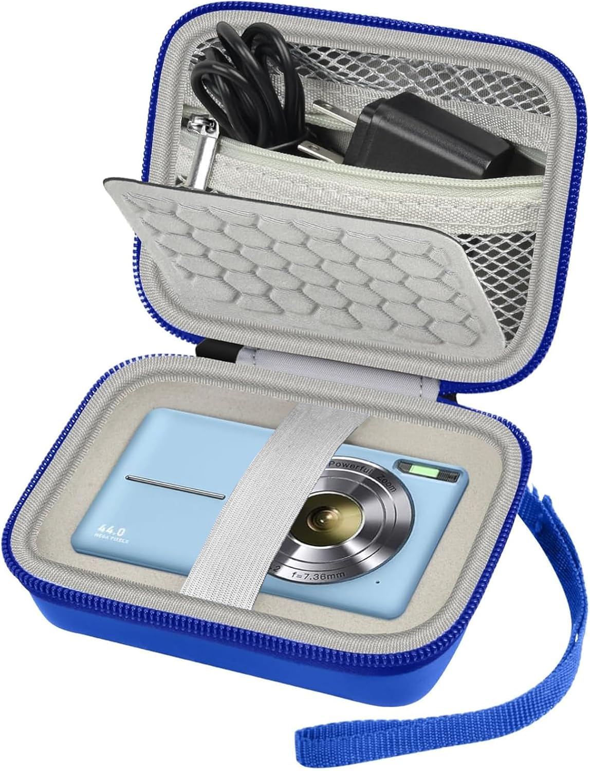 Comecase Carrying & Protective Case for Digital Camera, for CAMKORY/for Kodak Pixpro FZ45 FZ55/for Canon PowerShot ELPH 180/190 / for Sony DSCW800 DSCW830 Cameras for Travel - Blue
