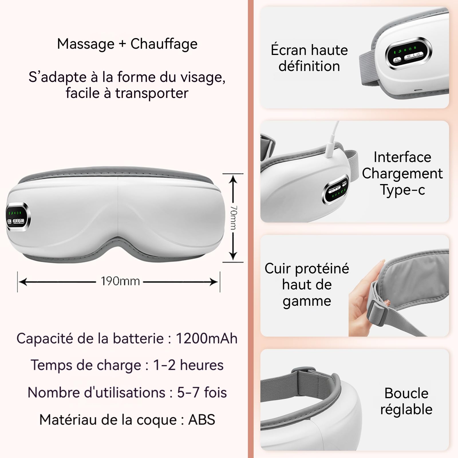 Masseur masseur de pieds électrique – appareil à pétrir et vibrer pour la plante des pieds – masseur plantaire