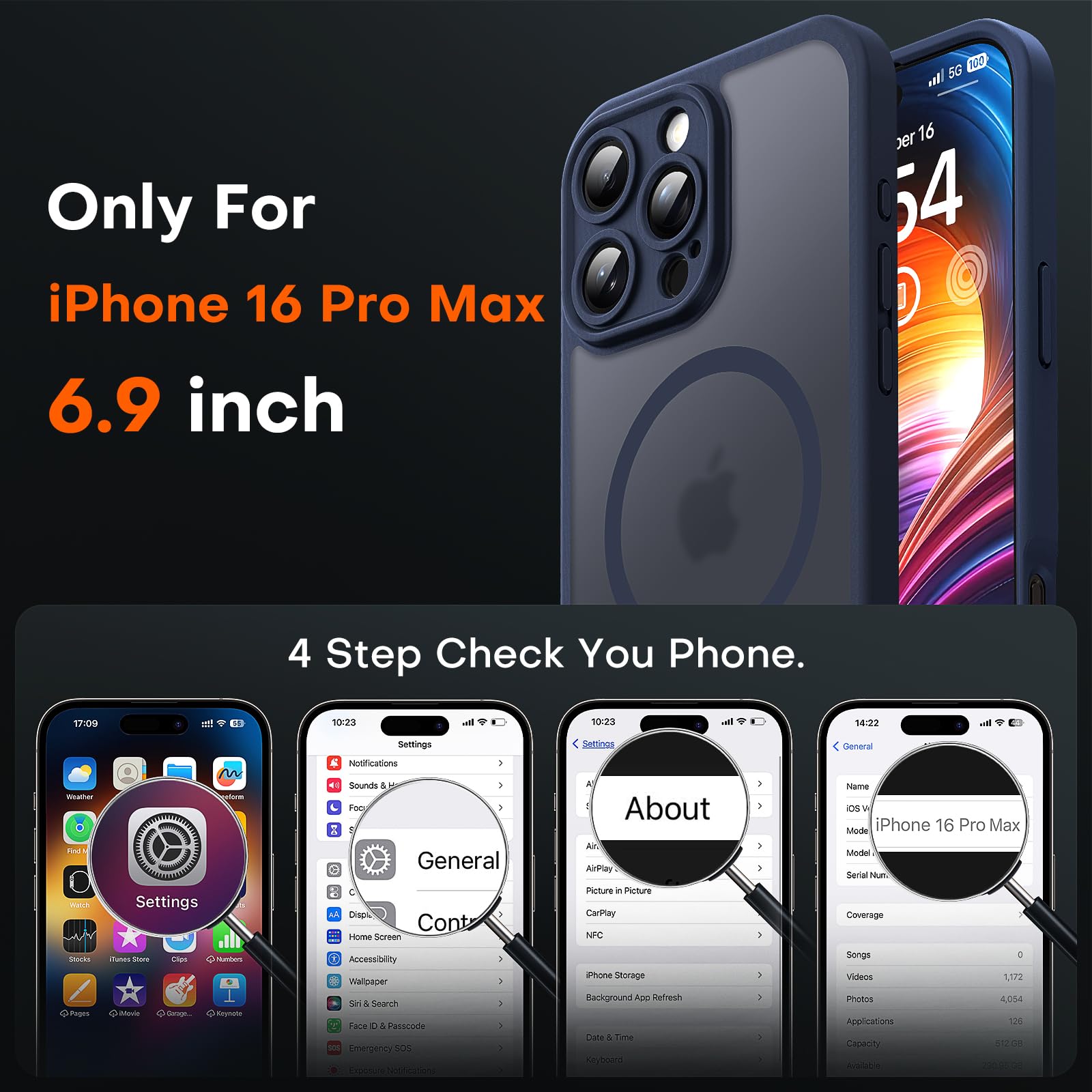 TOCOL Magnetic For IPhone 16 Pro Max Case With Camera Control - View #5