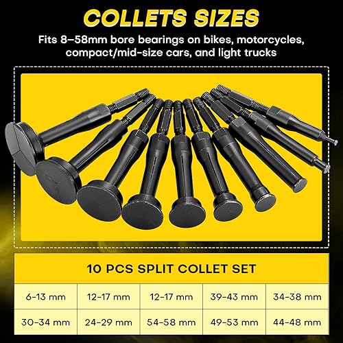 Miniatura 3 de Kit de extractor de rodamientos de pinza de agujero ciego, 16 piezas  Extractor de rodamientos interiores ciegos, juego de herramientas de