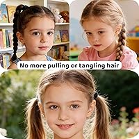 Vista 5 de Lazos para el pelo de bebé, bandas para el pelo de niños pequeños sin daños, soportes suaves para cola de caballo