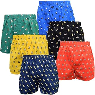 [OAR] トランクス メンズ 綿100% アニマル 動物 柄 3枚 5枚 6枚 セット ボタン付き 前開き M L LL 3L 4L 5L 下着