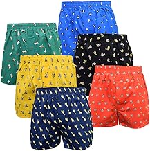 OAR Men's Trunks, 100% Cotton, Animal, Patterned, Set of 3, 6, Button, Front Opening, M, L, LL, 3L, 4L, 5L, Underwear