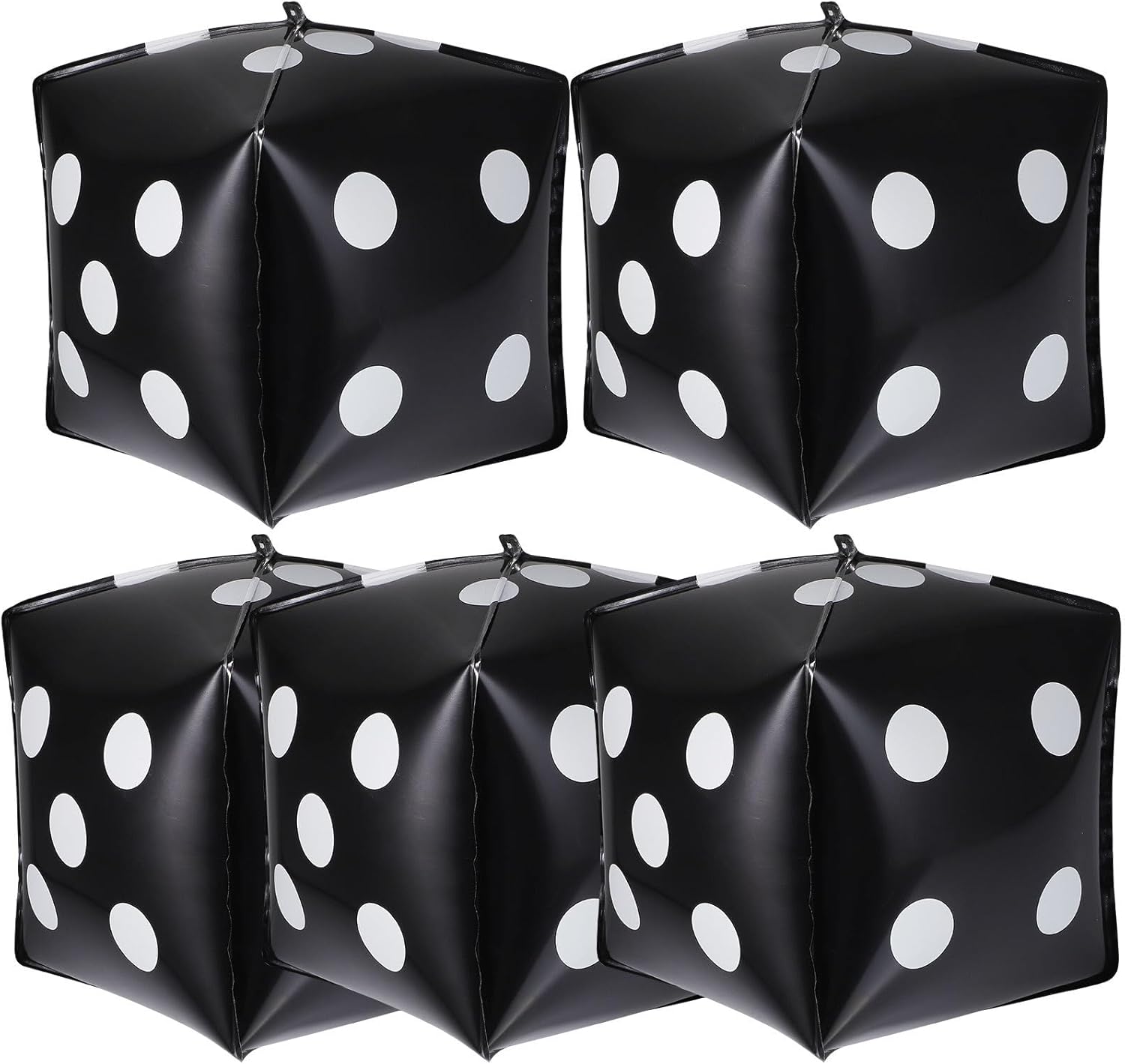 Toddmomy Dice Balloons 7.08 Inch Foil Cube Balloons Theme Party Decorations for Game Night Birthday and Group Gatherings