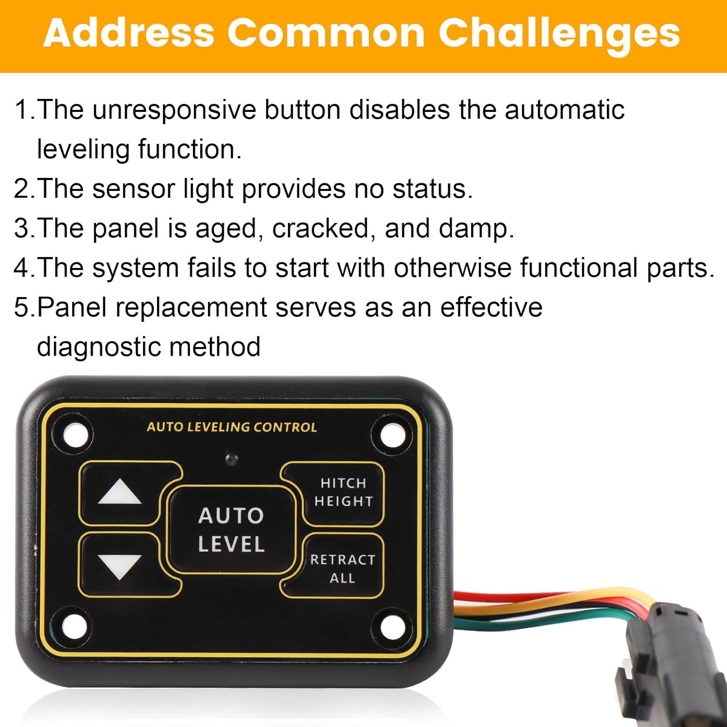 Auto Level Control Panel 425306 Compatible with Lippert Level-Up & Ground Control RV Hydraulic Leveling Touch Pad