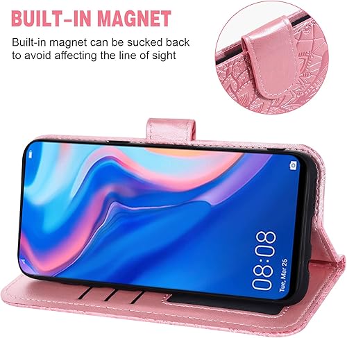 Miniatura 3 de Asuwish Funda de teléfono para Huawei Y9 Prime 2019Honor 9XP Smart Z con protector de pantalla de vidrio templado y cubierta de cartera de encaje,