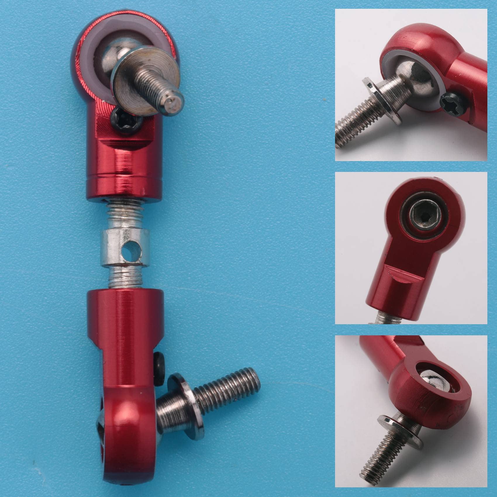 cogae Bras servo de direction CNC pour 1/5 ROVAN KM Baja 5B 5T 5SC 5Ive T RC Pièces de voiture Orange rouge cogae Bras servo de direction CNC pour 1/5 ROVAN KM Baja 5B 5T 5SC 5Ive T RC Pièces de voiture Orange rouge