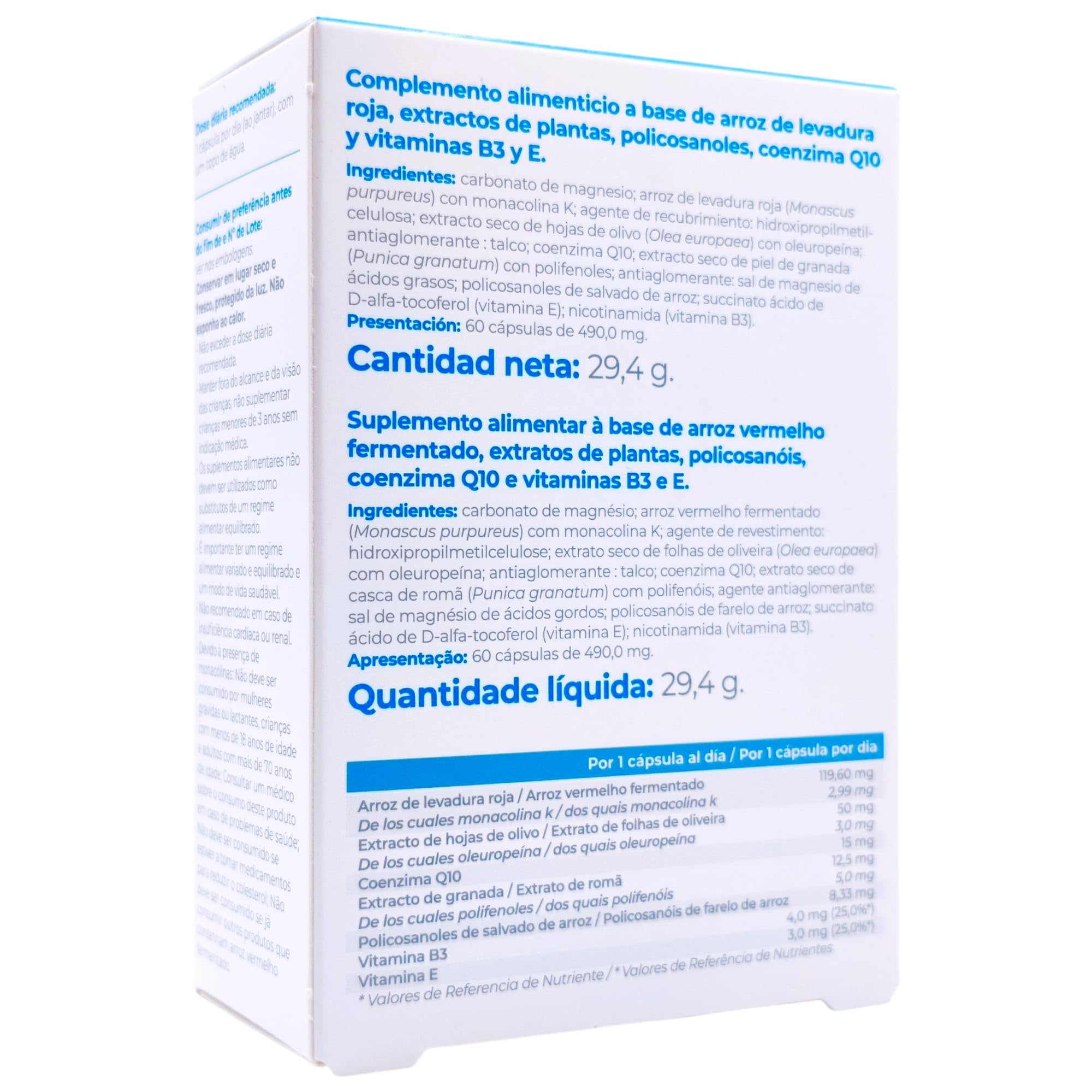 Inovance Lipivance 60 Comprimidos - Suplemento para el Control del Colesterol - Con Levadura Roja de Arroz, Olivo y Coenzima Q10 - Apoyo Cardiovascular y Perfil Lipídico