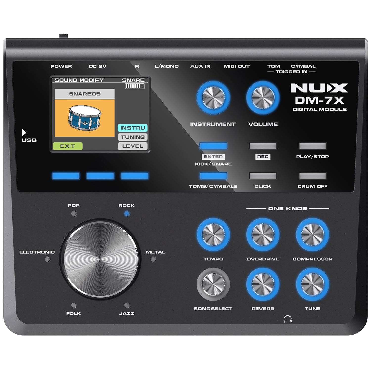 Nux DM-7X Batteria Elettronica con Pelli Mesh