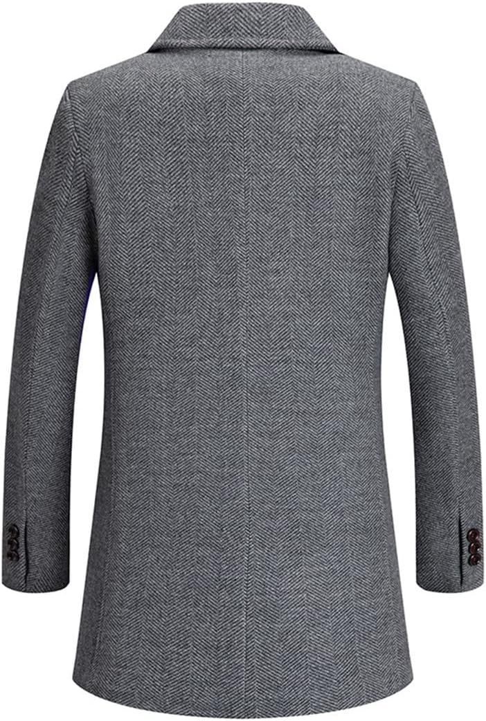 Haitpant Autumn Winter Men Wool Trench Coat Plus-Size Wool Jackets
