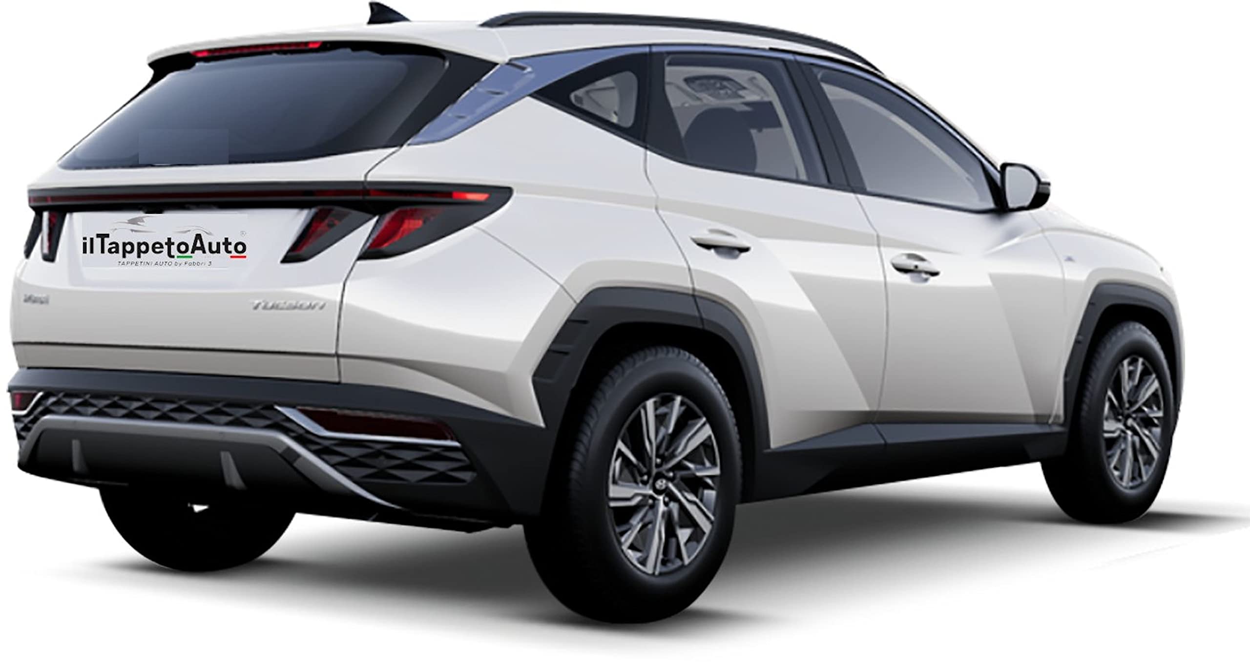 ilTappetoAuto by Fabbri 3-905106 - 135B-810219 - Tappeti per Auto e Tappeto per Bagagliaio in Gomma Ripiegabile Compatibile con Tucson dal 2021- MHEV - PHEV - HEV Tutte le versioni