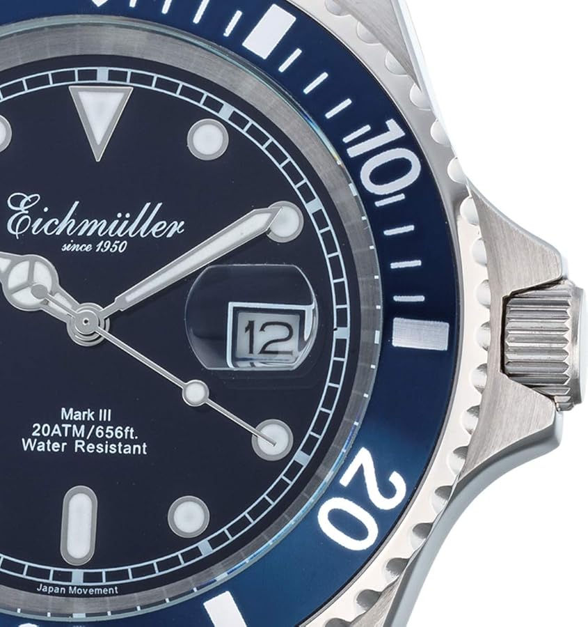 Eichmüller EM-9024-12 - Orologio da polso, cinturino in acciaio inox