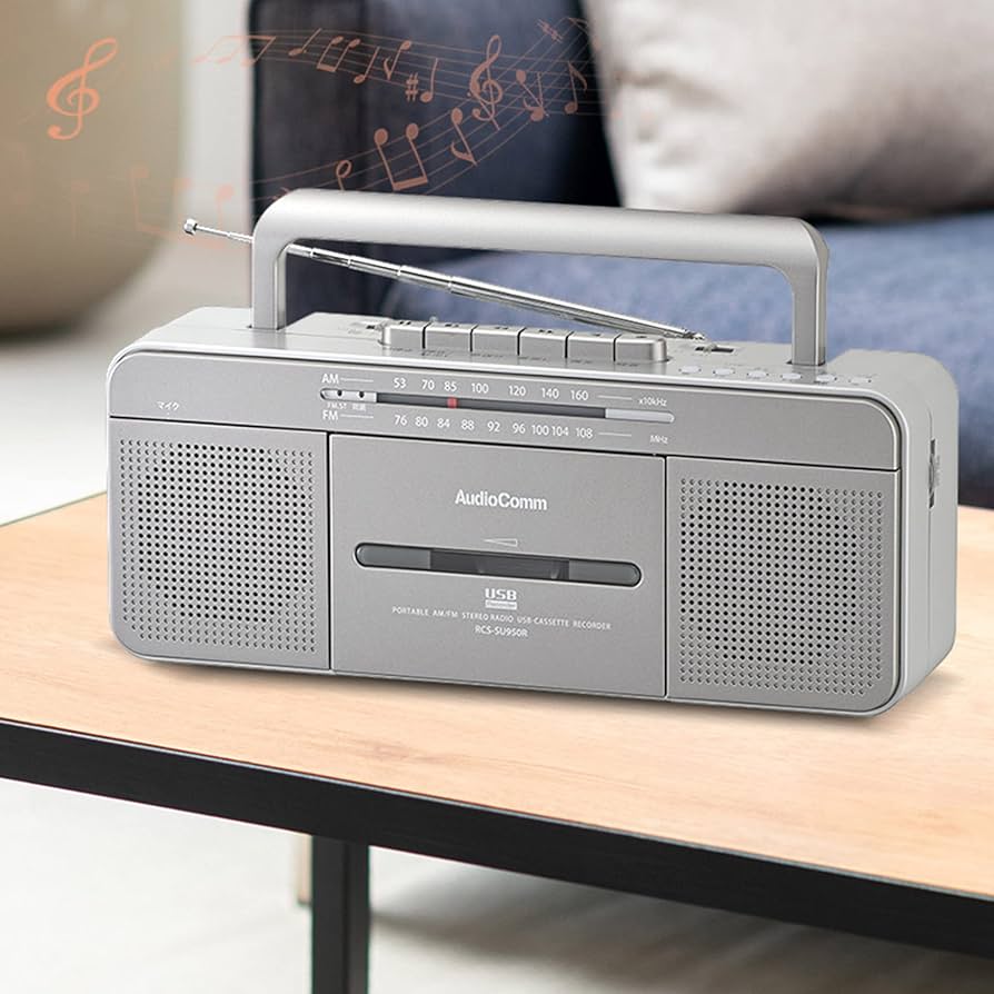 新品オーム電機ステレオダブルカセットレコーダーRCS-W960R Amazon.co.jp: オーム電機 AudioComm ポータブルラジカセ