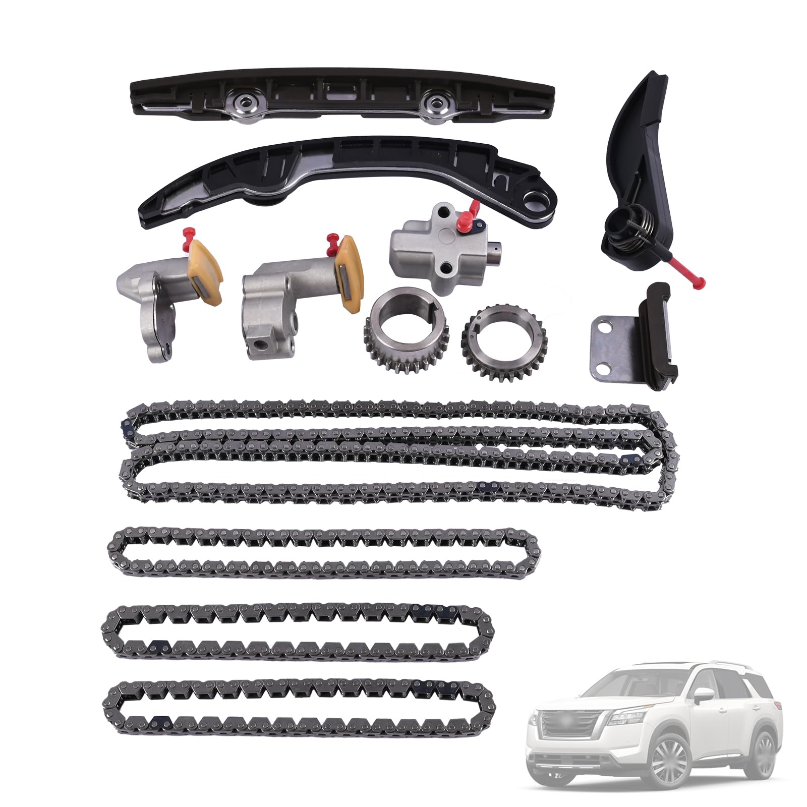 Timing Chain Kit 130286KA0A 130286KA1B Compatible with Nissan Pathfinder Infiniti QX60 2017-2024 3.5L V6 Engine VQ35DD