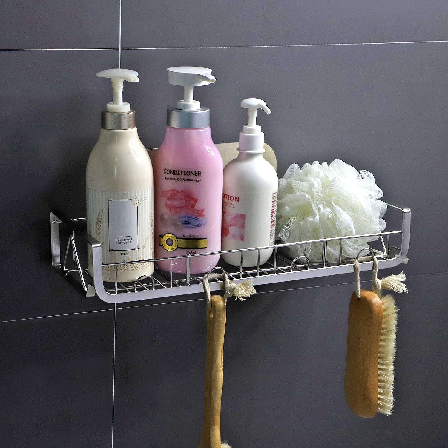 HOKIPO Magic Sticker Series Self Adhesive Stainless Steel Kitchen Bathroom Racks Without Drilling, Silver (Model - AR3460) (B08SHRBKBF) Amazon Price History, Amazon Price Tracker