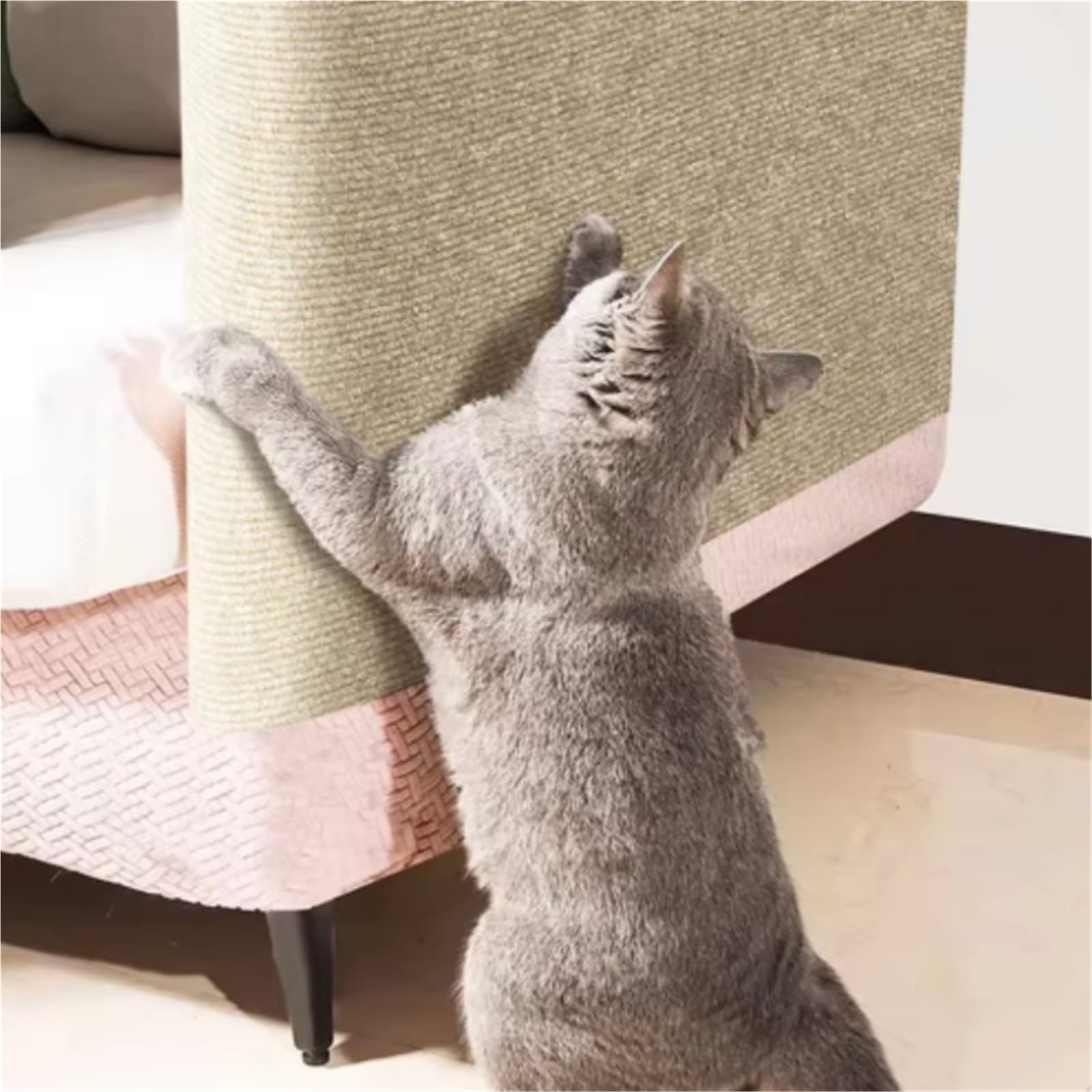 Protector Sofa Gatos Arañazo Alfombrilla for rascar sofá y Gato, Alfombra autoadhesiva Recortable, Poste, protección de Muebles antiarañazos(Deep Blue,60x300cm)