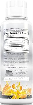 Cutler Nutrition Liquid L-Carnitine Fat Burner Supplement with Acetyl L-Carnitine & L-Carnitine Tartrate - Fat Burner Formula for Optimal Absorption, Energy & Muscle Support | Orange Flavor