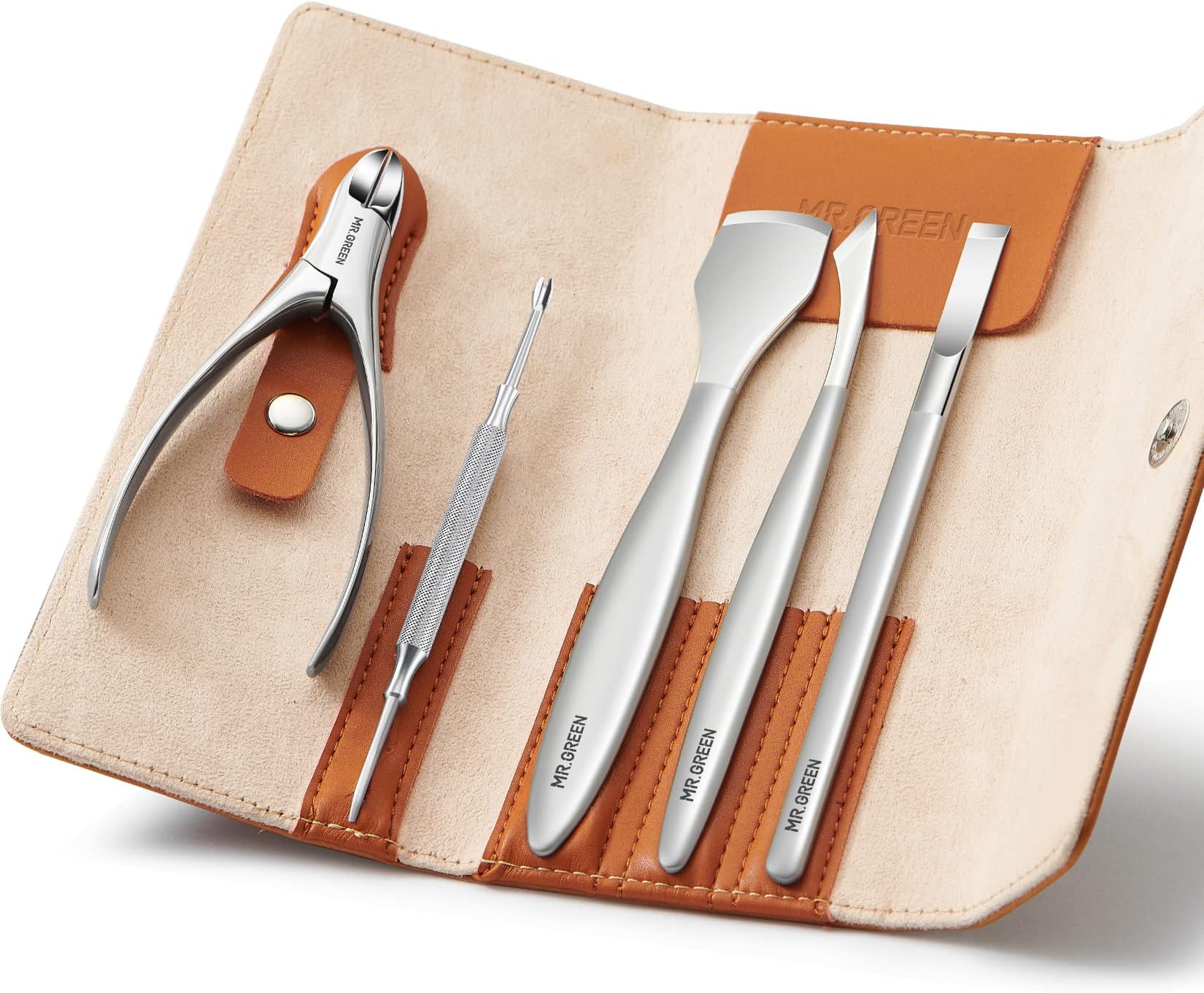 Pedicure Knife Set Professional Ingrown Toenail Clippers Foot Care Tools Stainless Steel Nail Cuticle Nippers Remover Kits (5 Pcs Set)