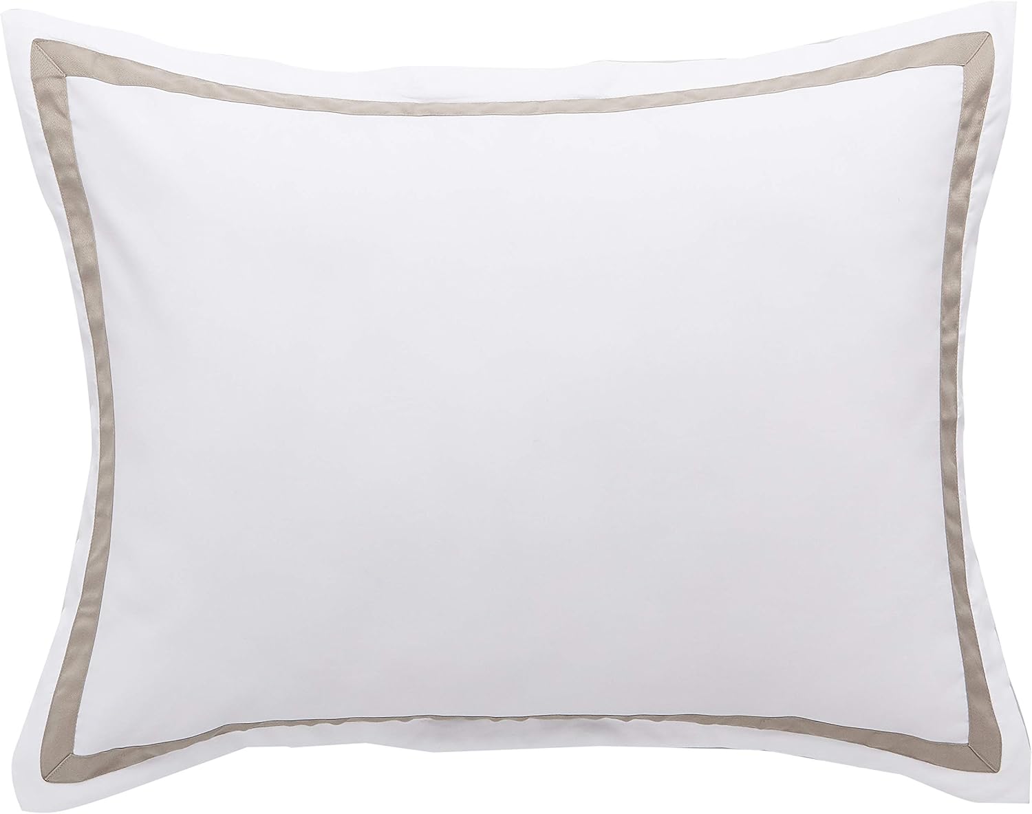 Amazon Basics Ribbon Embellishment Comforter Set - Soft, Easy-Wash Microfiber - Twin/Twin XL, Taupe