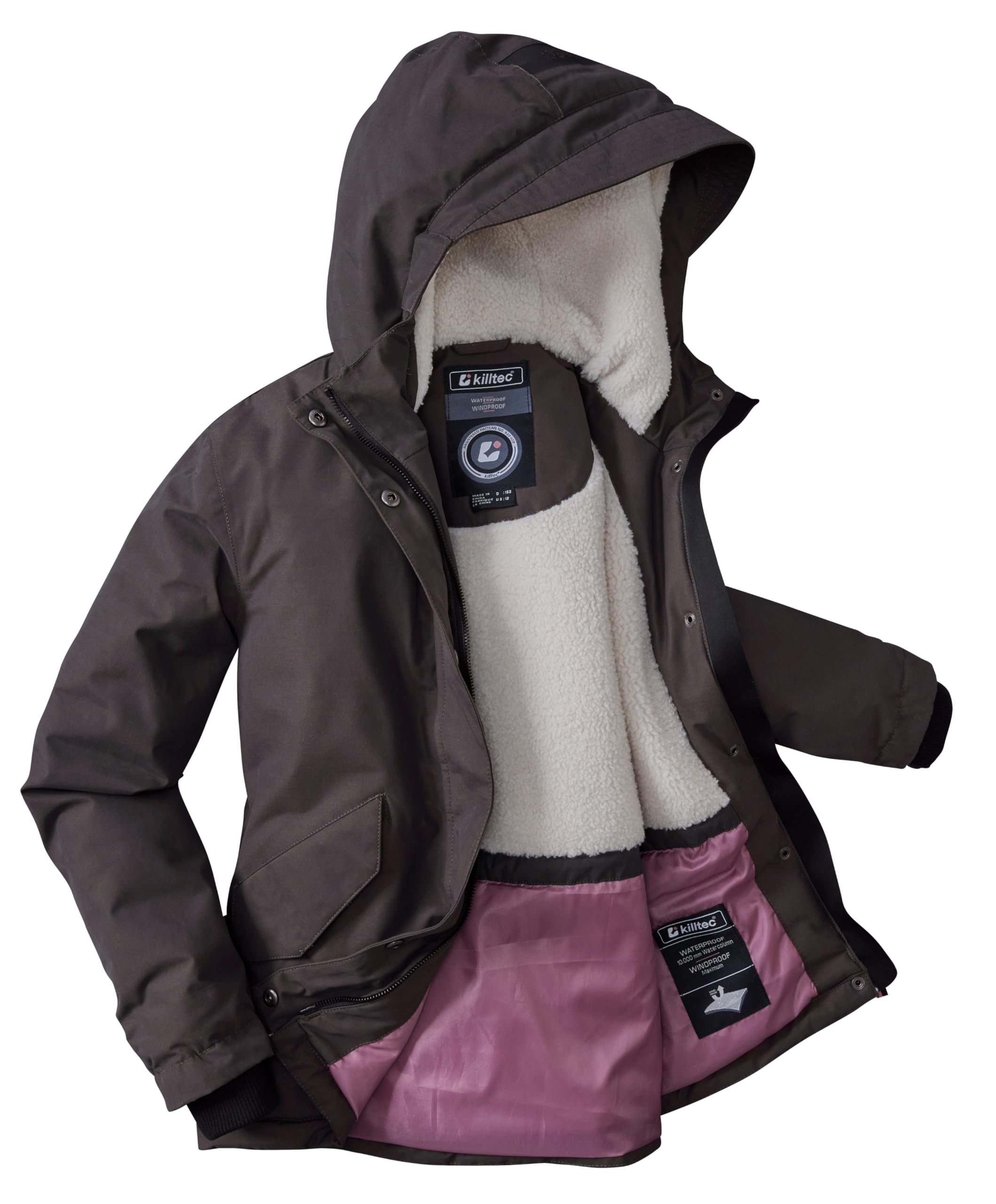 Killtec Kow 235 Grls Jckt Giacca funzionale/giacca da esterno con cappuccio Bambine e ragazze
