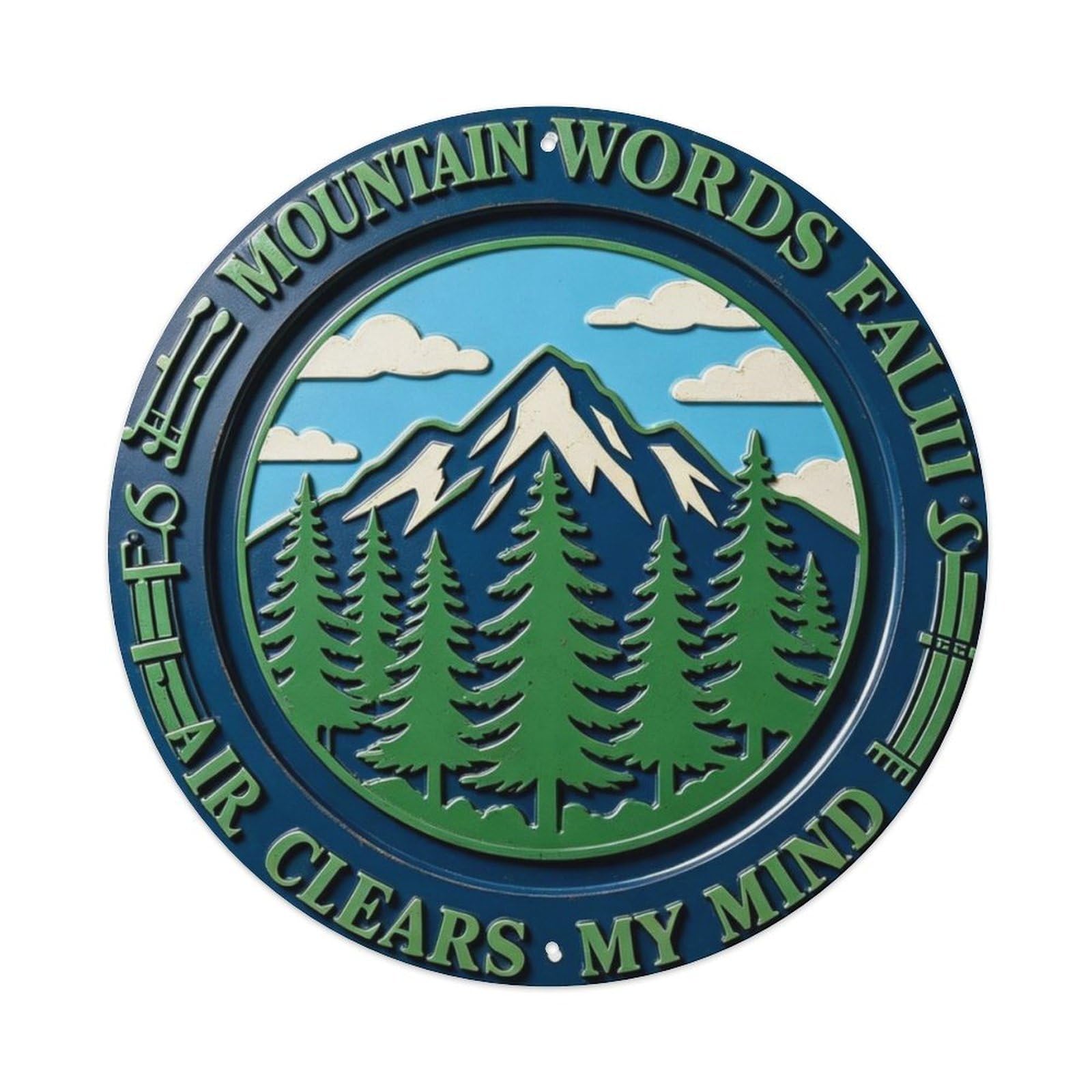 Mountain Air Clears My Mind Metal Tin Sign Plaque