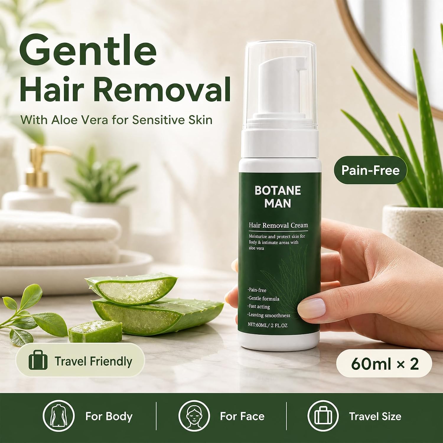 2026New Botane Man Hair Removal, Botane Hair Removal Cream (2Pack)