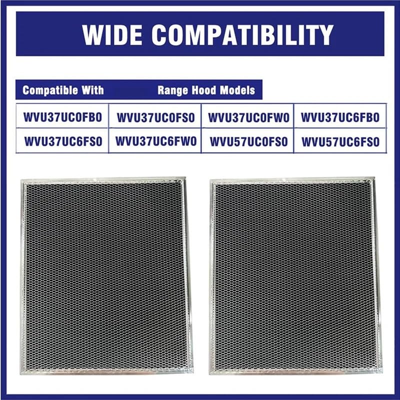 Filtro de campana extractora repuesto compatible con WVU37UC0FB0 cocina 5
