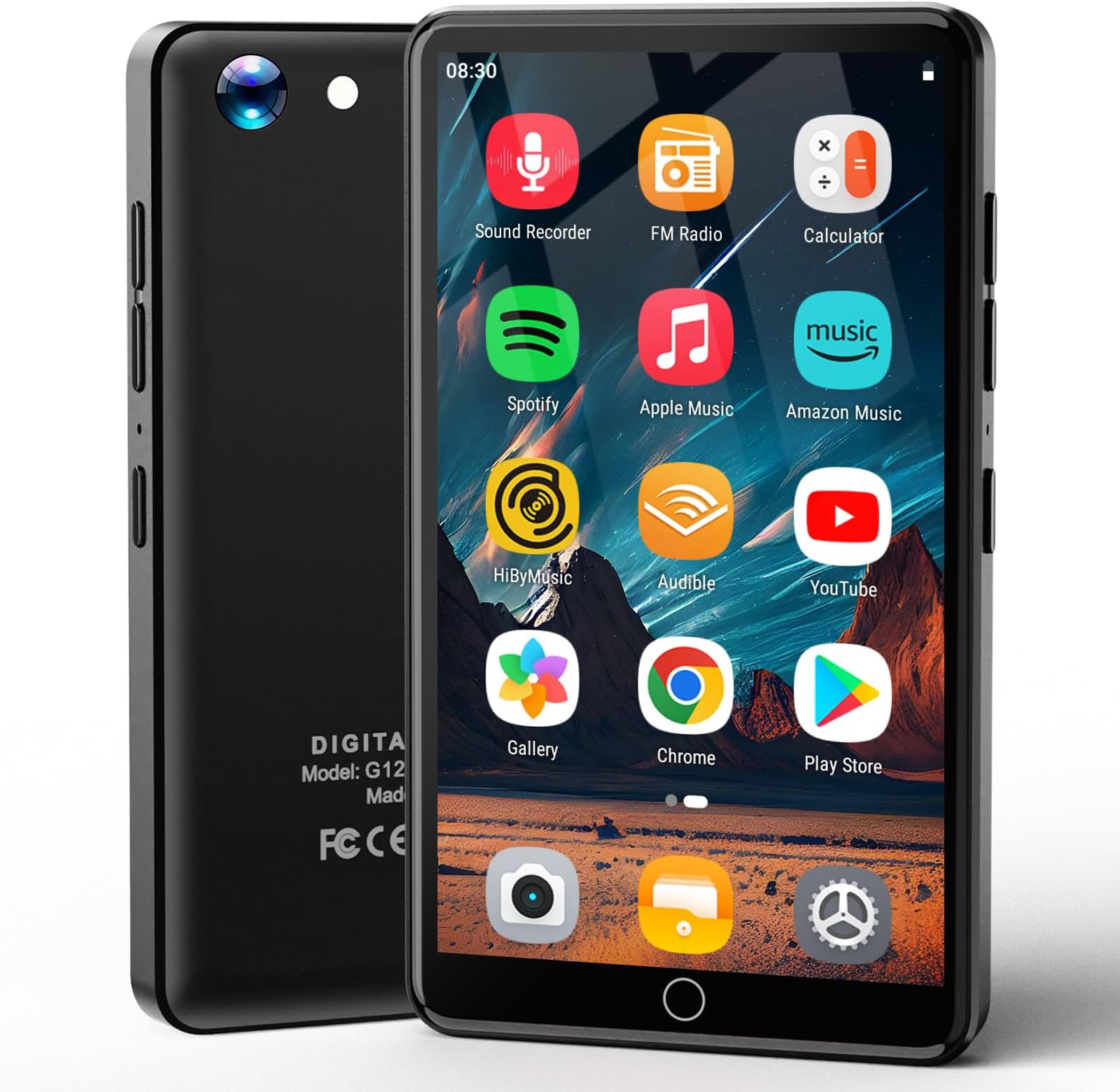 80 GB MP3 Player with Bluetooth and WiFi, 4.02 Inch Android MP4 Player with Speakers, Music Player for Children with 13 MP Camera, Streaming Music Player with Spotify, YouTube and Play Store