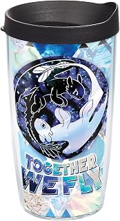 Tervis DreamWorks How To Train Your Dragon Made in USA Double Walled Insulated Tumbler Travel Cup Keeps Drinks Cold & Hot, 16oz - Black Lid, Together We Fly