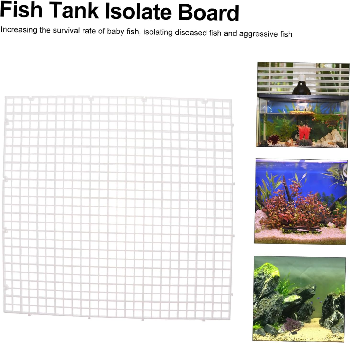 1set Fish Tank Isolation Tray Aquarium Divider Clips Grid for Breeding Separation of Fish and Safe Aquarium Supplies