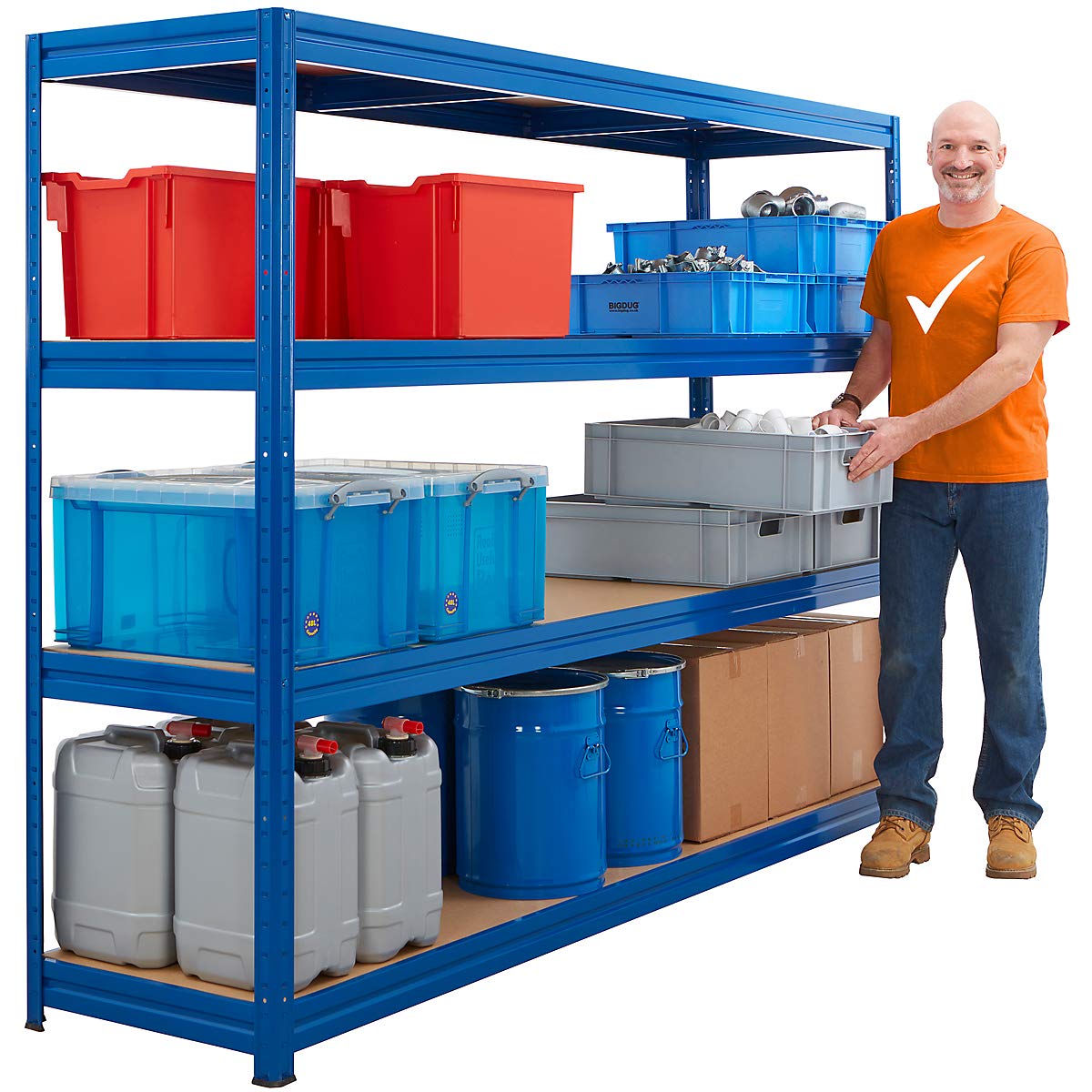 Per Garage Scaffale Per Carichi Pesanti 170x80x30cm 350kg 1 Pezzo - 4260551583629 Scaffali In Metallo - Foto 4