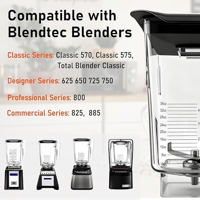 Cuchilla Repuesto para Licuadora Blendtec Wildside+ 36 oz Transparente miniatura 4