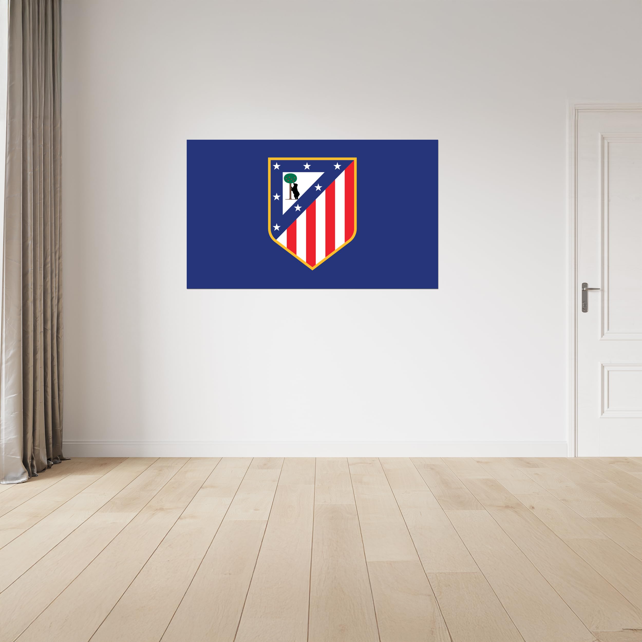 Autocollant mural Atlético de Madrid vinyle bleu déco sans trou