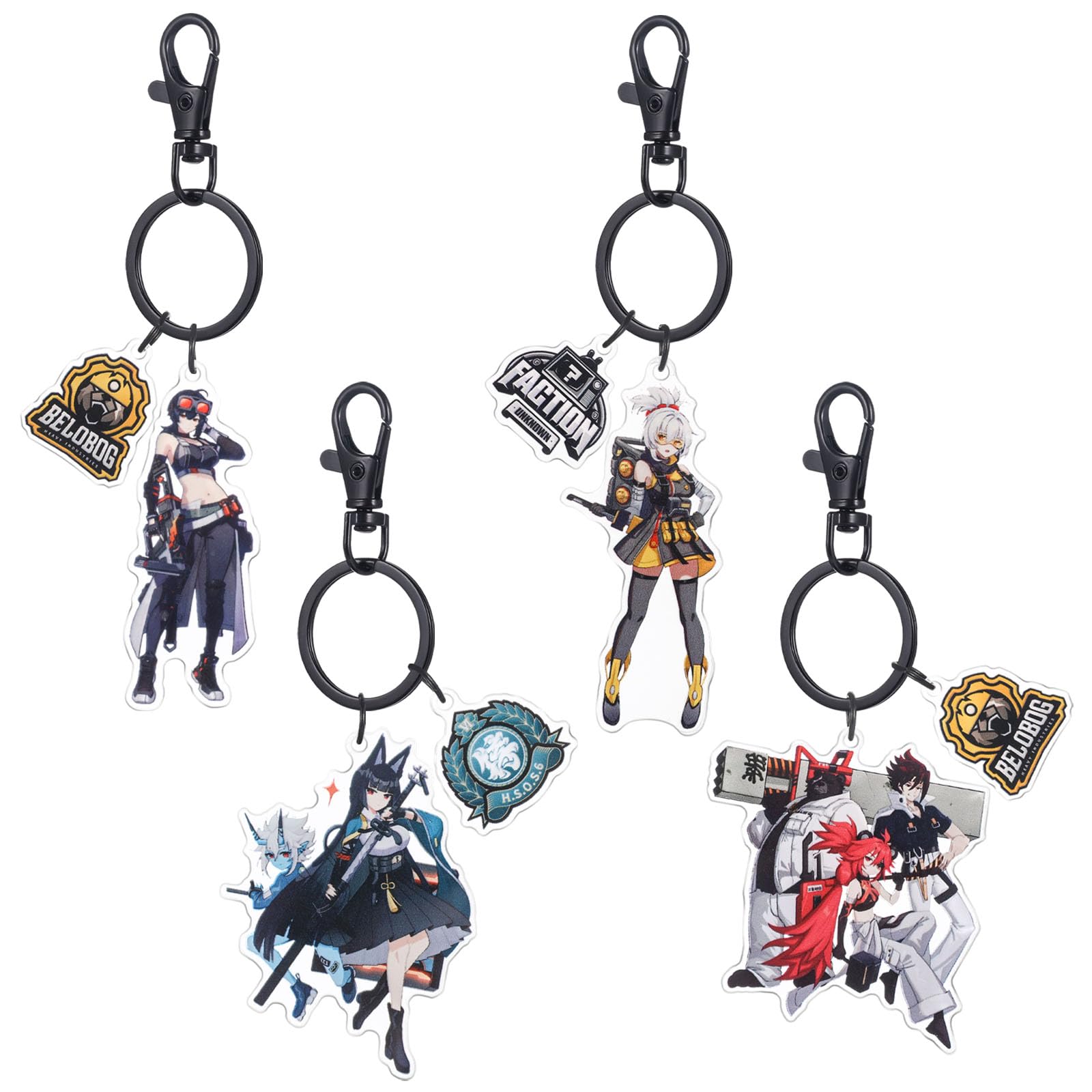 UTIEHDZenless Zone Zero Exclusive Character Keychain Set - Vibrant, Durable, and Lightweight Collectible Accessories