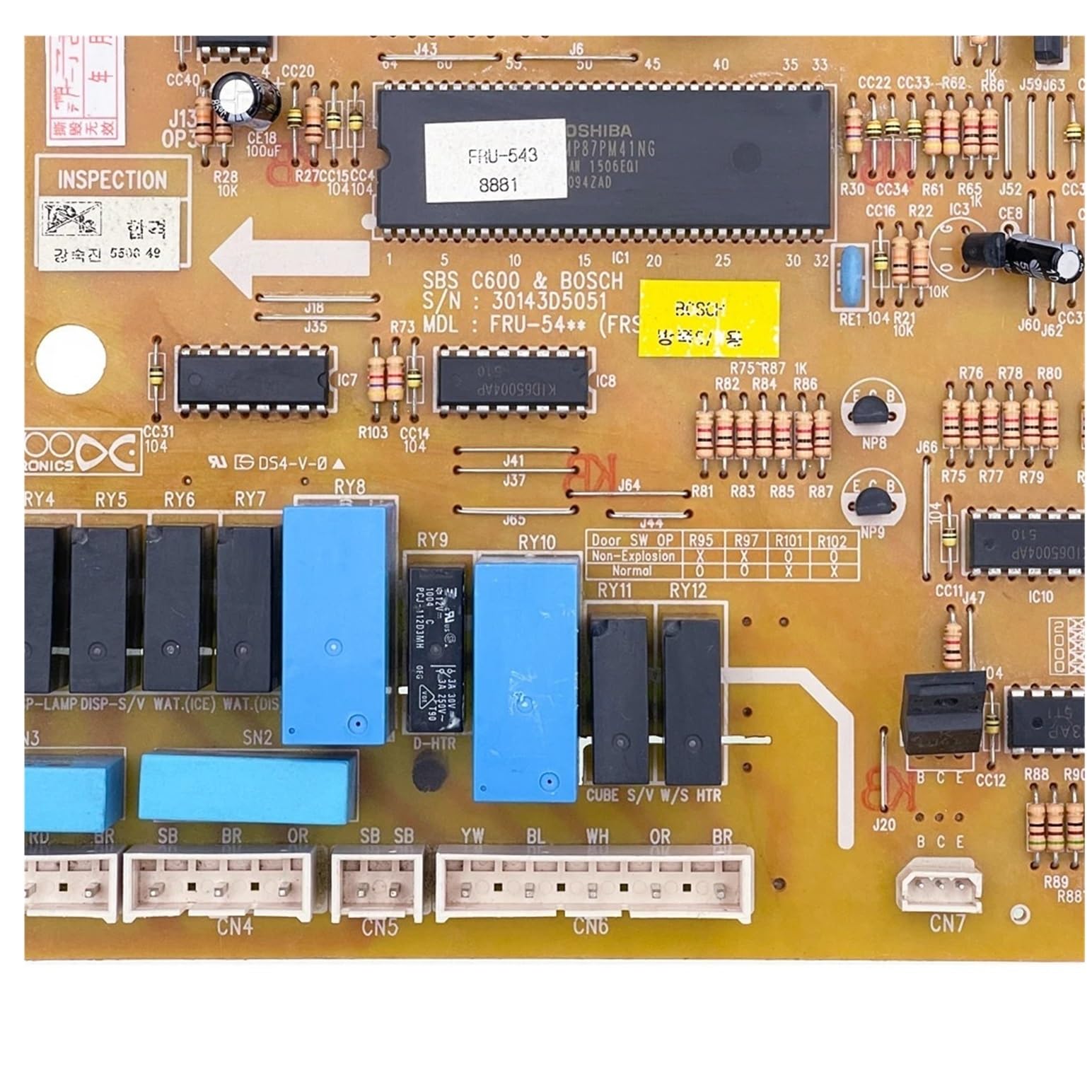 Placa de control de nevera Placa principal Usado Para Tablero De Control Refrigerador, Circuito PCB 30143D5051, Piezas Placa Base Y Congelador